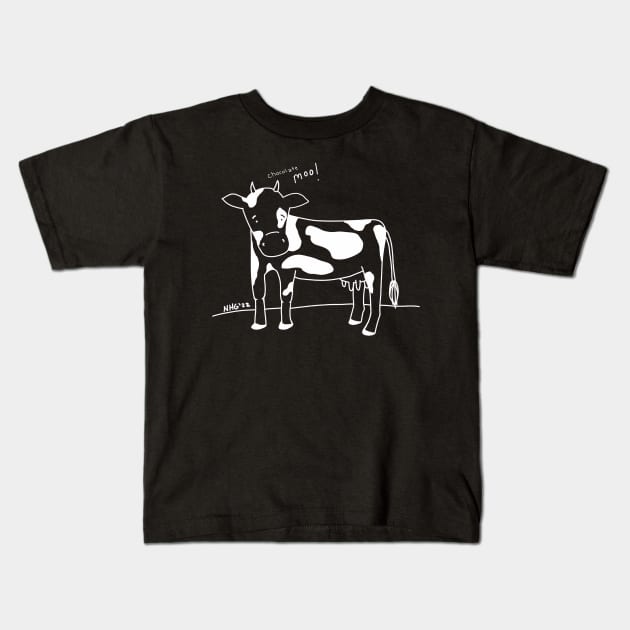 Chocolate Moo Cow 1 Kids T-Shirt by Natalie Gilbert